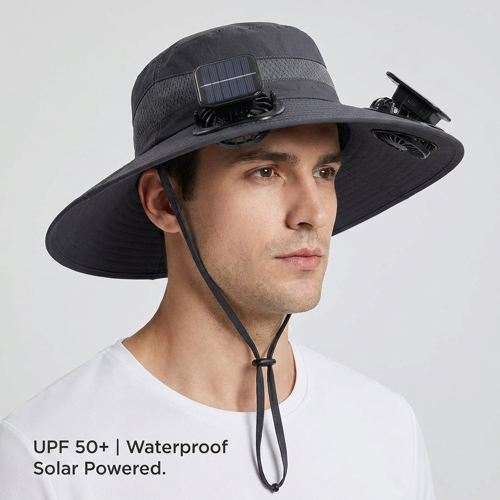 SolBreeze AirHat™ | Solar Powered Hat